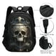 thumbnail image 3 of Balery Gold Pattern Skull Mochila con carga USB para hombre y mujer - Mochila impermeable y antirrobo para laptop con puerto USB para viajes, trabajo, 3 of 7