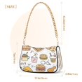 thumbnail image 3 of One Shoulder Chain Handbag 7.1x11x2.8in Women's Hobo Handbags Tote Handbags Shoulder Handbags Card Bag Cash Bag Key Bag Hamburger Fried Chicken, 3 of 7