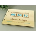 thumbnail image 5 of Handmade Personalized Wood Engraved Wedding Guest Book Custom Wooden Photo Albums, 5 of 6