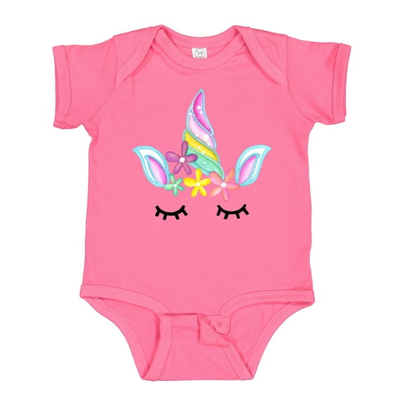 Inktastic Unicorn Face Girls Baby Bodysuit