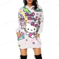 thumbnail image 5 of Sudadera con capucha de dibujos animados de HELLO KITTY para mujer, sudadera con capucha ajustada con gráficos de HELLO KITTY kawaii, camisetas unisex divertidas, sudaderas de anime para mujer, 5 of 5