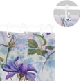thumbnail image 5 of Coolnut Watercolor Flower Purple Shower Curtain Bathroom Decor Watercolor Shower Curtain Sets Fabric Cloth Bathroom Curtains with Hooks 60x72 Inch, 5 of 6