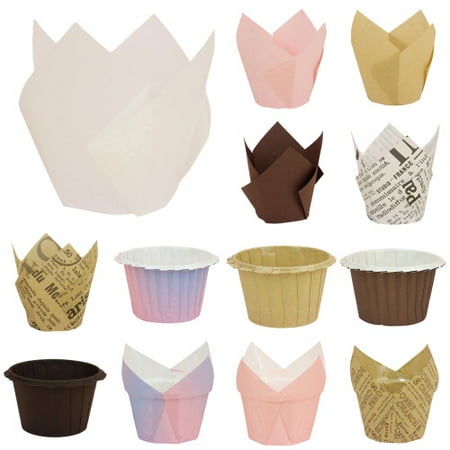 

Zhaomeidaxi Cake Cup Disposable Non-stick Paper Dessert Cupcake Liner Compact Cake Multicolor Decoration 100Pcs