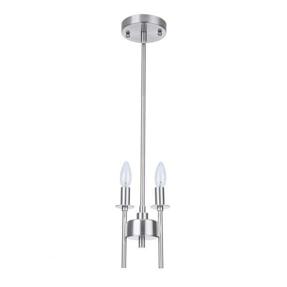54392-BNK-Craftmade Lighting-Larrson - 2 Light Mini Pendant-Brushed Polished Nickel Finish