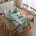 thumbnail image 2 of Pastel Pioneer Flower Pattern Rectangle Tablecloth 60"x84",Waterproof Polyester Rectangle Table Cloth, Wipeable Spillproof Polyester Tablecloth for Dining, Camping, Indoor and Outdoor, 2 of 5