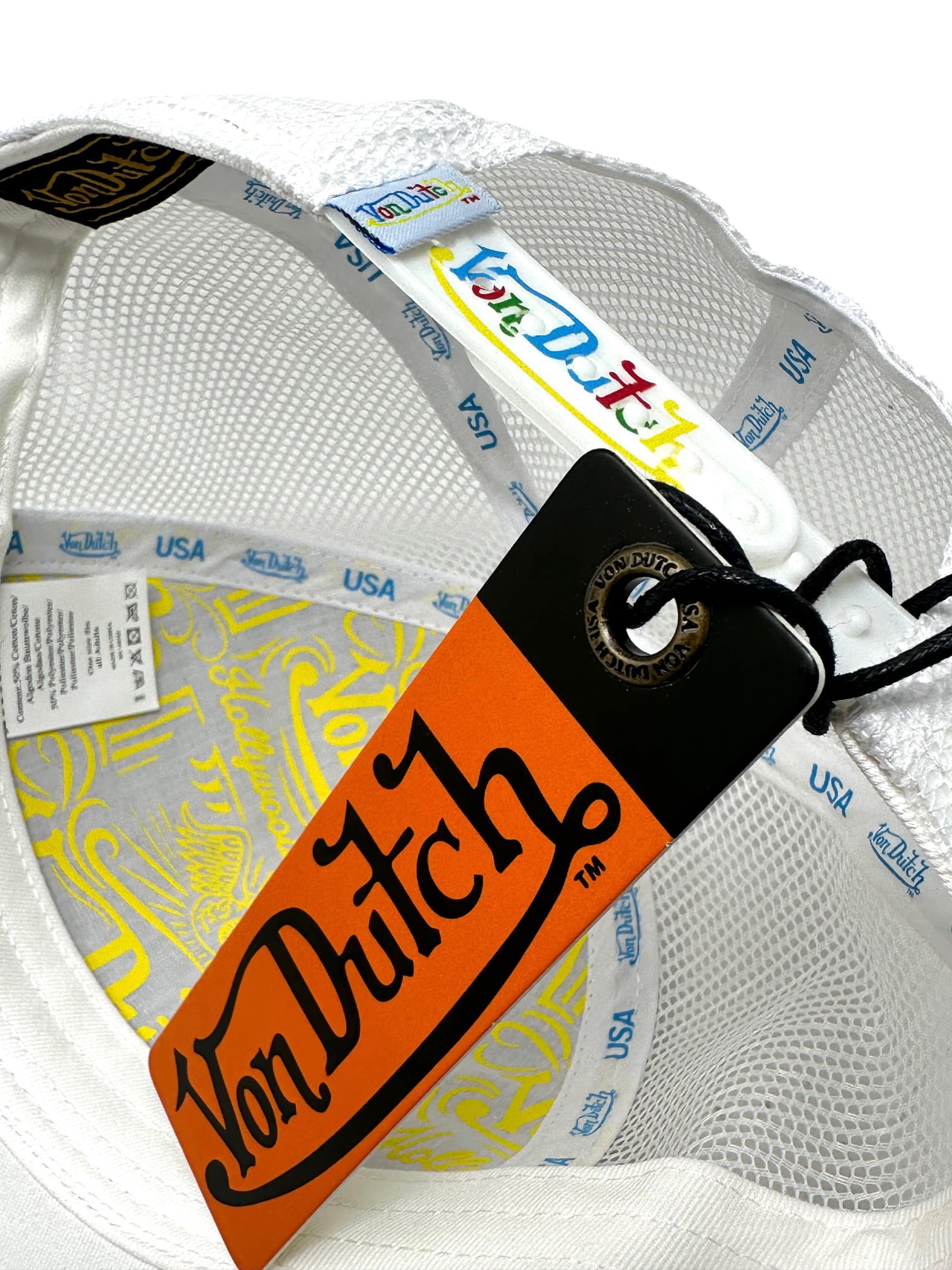 Von Dutch White Polka Dot Logo Hat 57_d2a611d1-401d-47d0-8d34-  main image 4