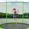 thumbnail image 6 of Elitezip 1000 LBS Round Trampoline 10 FT for Kids Adults, Heavy Duty Outdoor Upper Bounce Trampolines, Backyard Trampoline with Enclosure Net, Basketball Hoop, Ladder, Stakes, Green - ASTM CPC CPSIA, 6 of 7