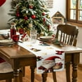 thumbnail image 4 of Christmas Santa Dwarf Snowflakes Bell Table Runner 13x120in Non-Slip Cotton Linen Table Runners, Red White Green Dresser Scarves TableRunner for Dinner Kitchen Dining Wedding Party, 4 of 9