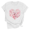 thumbnail image 2 of VKOYWKM Women's Tops Valentines Day Shirts Heart Print Tees Short Sleeve Casual Crew Neck Love Heart T-Shirts Happy Valentines Day Shirts, 2 of 3