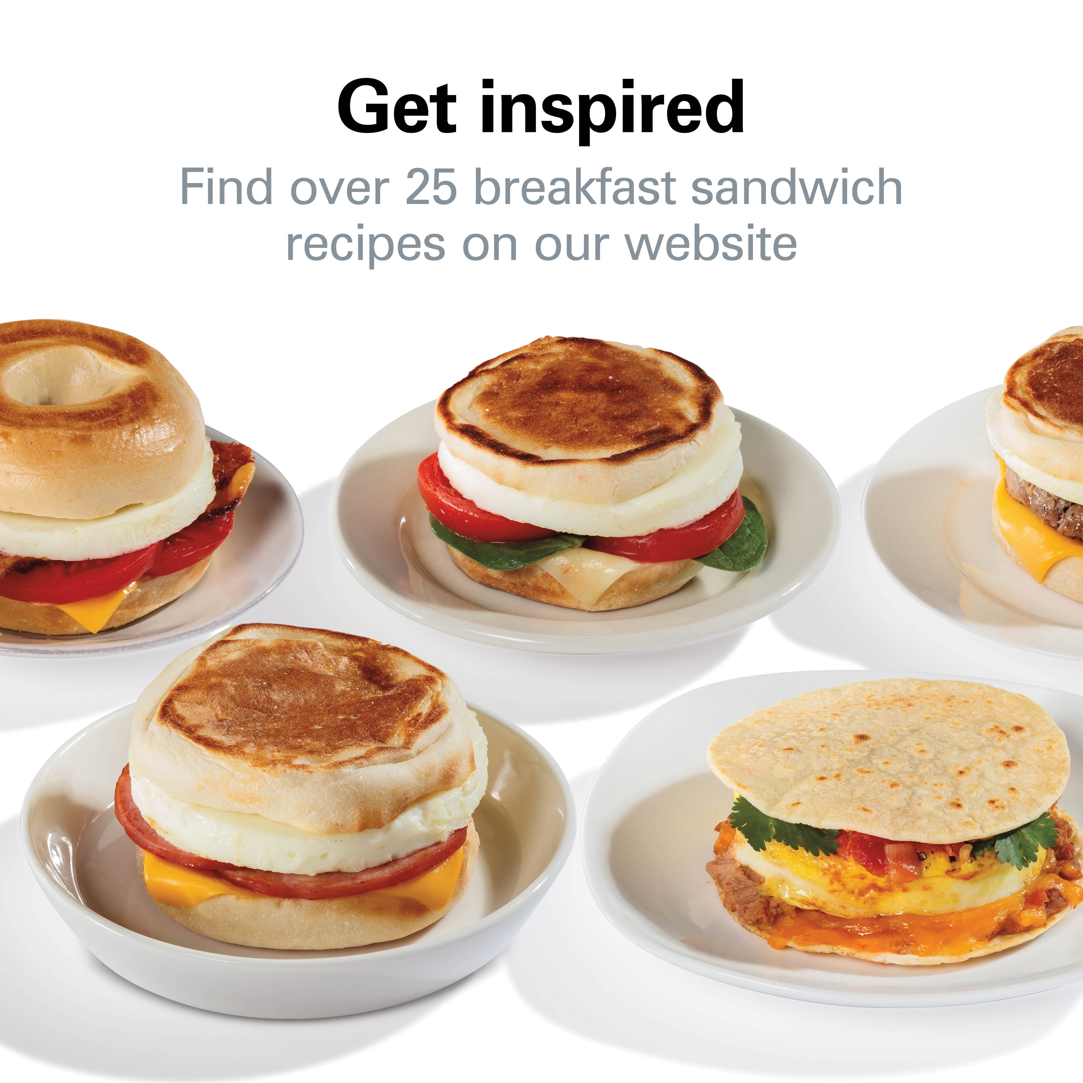 Hamilton Beach Breakfast Sandwich Maker, Silver - 25475