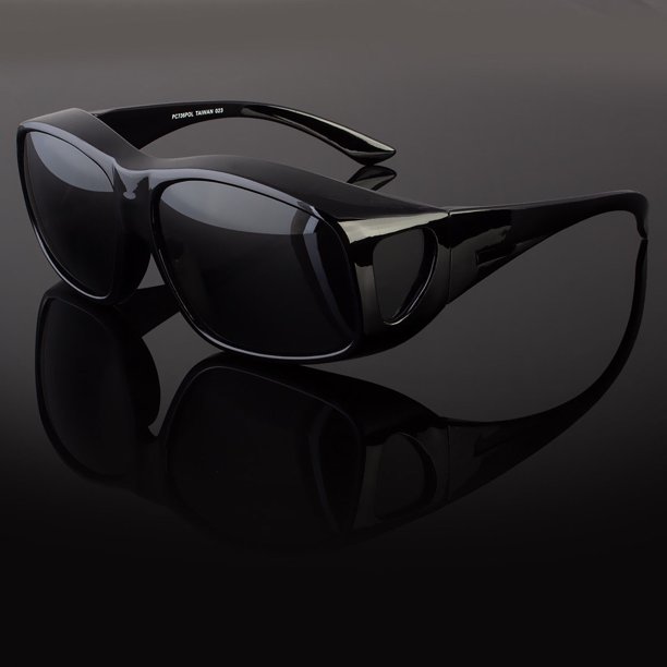 Polarized Large Sunglasses Cover Put Wear fit over Prescription Glasses Driving