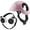 Pink, variant on HQREA Puppy Motorcycle Helmet Sunglasses with Ear Holes and Adjustable Nylon Strap Dog Hard Hat for Outdoor