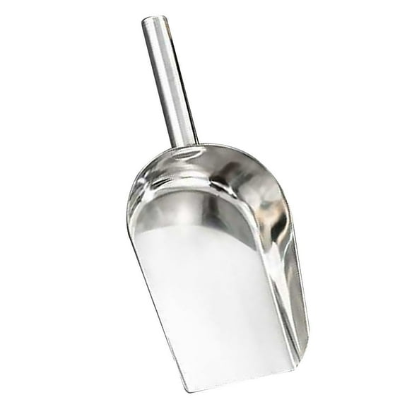 HAMPPLIES Food Preparation Scoop Flat Bottomed Stainless Steel 1Pack