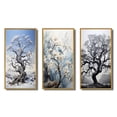 thumbnail image 2 of Designart "White Tree euphony Landscape III" Floral & Botanical Framed Wall Art Set Of 3 - Grey Tree Monochrome Frame Gallery Wall Set For Home Decor, 2 of 6
