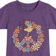 thumbnail image 3 of Peanuts - Floral Peace Sign - Woodstock - Toddler & Youth Girls Short Sleeve Graphic T-Shirt, 3 of 6