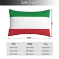 thumbnail image 2 of Flag Of Italy Pillowcase Pillows Cover Case Decor Decoration Rectangle Printed Throw Pillow Case Cushion Cover 16"x24", 2 of 7