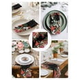 thumbnail image 3 of Cardinal Bird Cloth Napkins Set of 4 Reusable Dinner Napkins, Winter Poinsettia Pine Cones Berry Black Cocktail Napkin Washable Table Napkins for Wedding/Holiday Party/Baby Shower 20"x20", 3 of 7