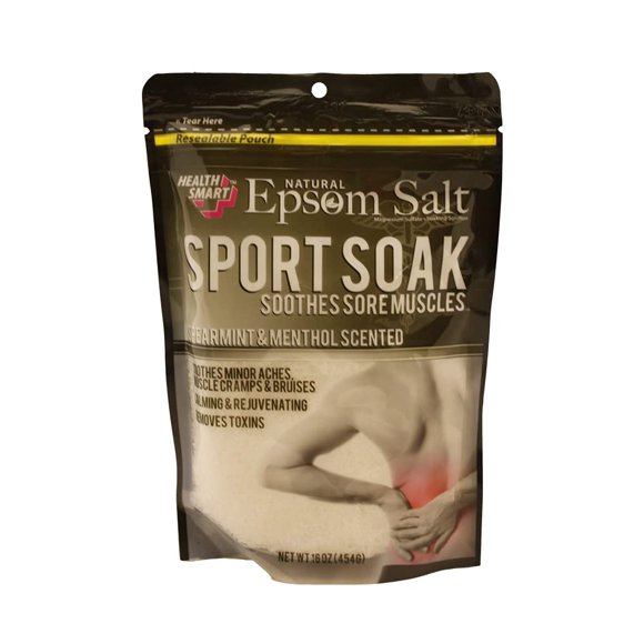 Sal de Epsom natural (remojo deportivo con menta verde y mentol)