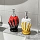 thumbnail image 2 of Dispensador de jabón con diseño de corazón para baño, gel de ducha, jabón de manos y acondicionador, estilo arte oscuro., 2 of 7