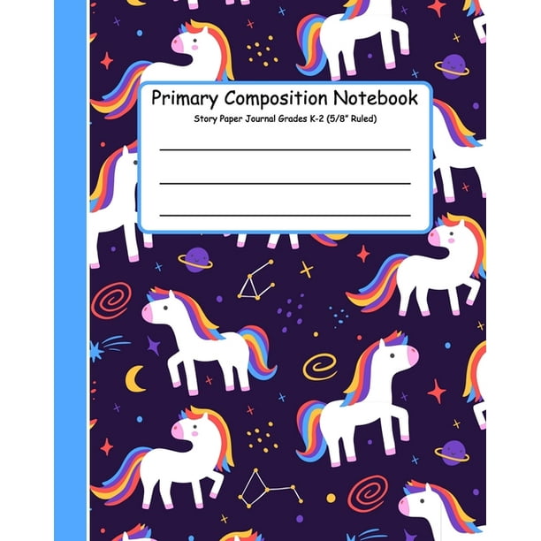 Primary Composition Notebook Story Paper Journal Unicorn Design
