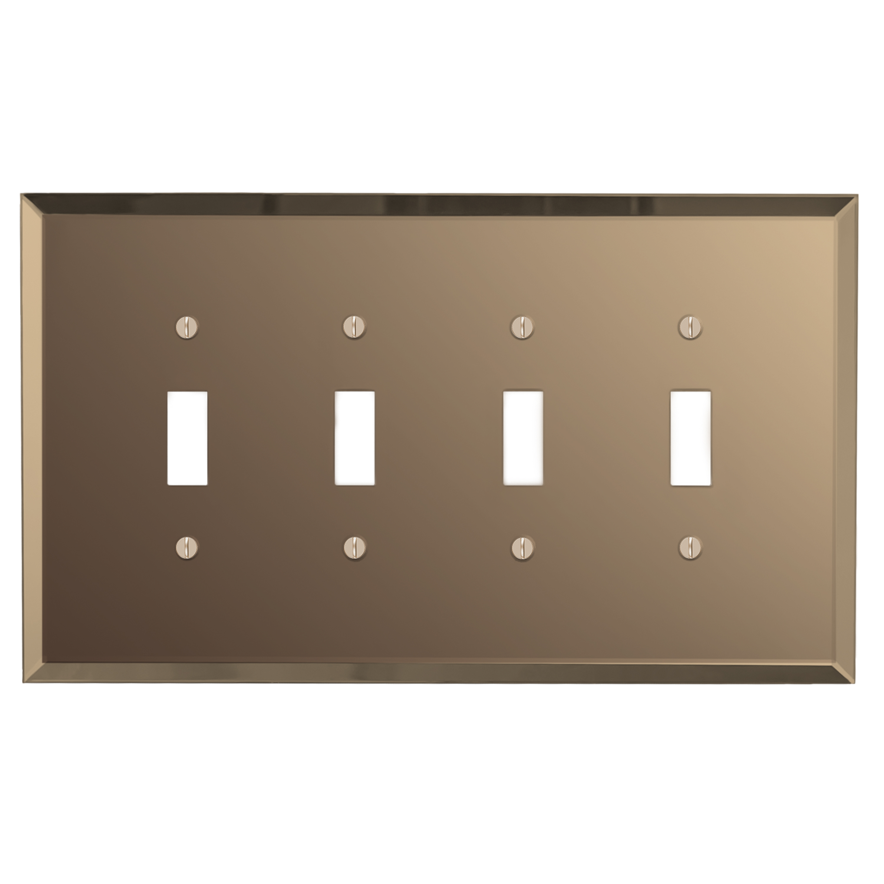 Switch Hits 4Toggle Wall Plate Switch Cover Glass Mirror Bronze Tint