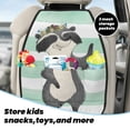 thumbnail image 5 of Naloa Cute Raccoon 2Pcs Anti-Kick Back Seat Cover Kick Mat, Car Seat Protector with 3 Storage Pockets, 5 of 8