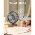 thumbnail image 5 of 6.4 Inch USB Small Desk Fan, Quiet Portable Desktop Table Fan, 360 Adjustment Personal Mini Fan for Home Office Car Outdoor Travel (Black wood grain), 5 of 5