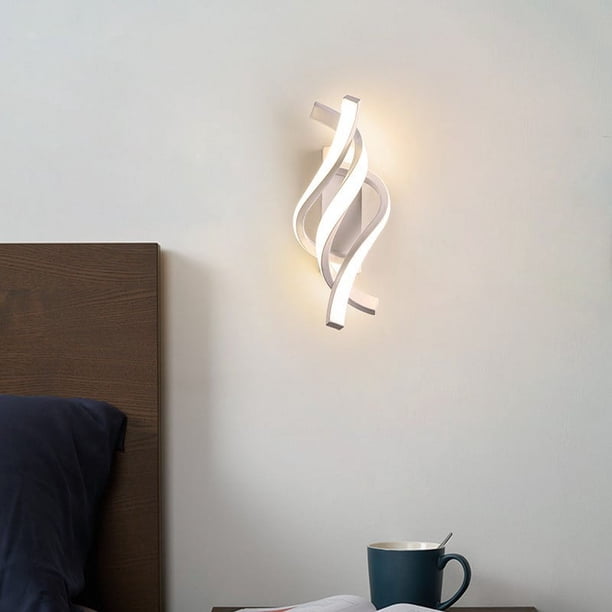 Aplique LED de pared para interior, moderno aplique de pared de 16 W, iluminación acrílica, 1000 lm, blanco cálido, 3000 K, para salón, dormitorio, pasillo y escalera.