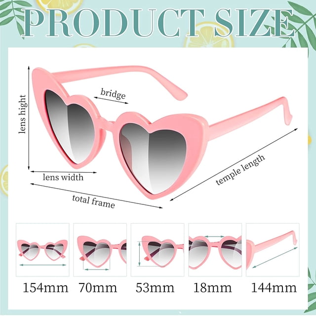 Gafas de sol HUOGUO para despedida de soltera en forma de corazón, 12 pares