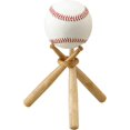 thumbnail image 1 of Soporte de béisbol Soporte de béisbol Soporte de exhibición de soporte de bola de base de madera, 1 of 2