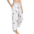 thumbnail image 2 of Xecao Cute Poodle Dog Women's Straight Lounge Pajama Pants: The Epitome of Relaxed Sleepwear, 2 of 9