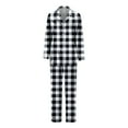 thumbnail image 3 of KHONTS Family Plain Printed Plus Size Christmas Pajamas Sets Long Sleeve Pjs Set Party Sleepwear Button-Down Loungewear Sets A-Women XXL, 3 of 5