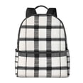 thumbnail image 2 of Lightweight Backpack With Adjustable Shoulder Strap Empty Bag Upright 12×14.5in For Weekend Holiday Travel Hiking White Buffalo Plaid Check Tartan Scotland_2, 2 of 5