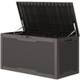 thumbnail image 6 of Uforic 100 Gallon Resin Deck Box, Outdoor Waterproof Storage Box, Lockable, Dark Brown, 6 of 6