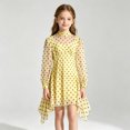 thumbnail image 2 of MEZZALL Kids Girls Dress Elegant Printed Polka Irregular Tutu Party Gown For Boho Dresses, 2 of 8