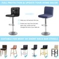 thumbnail image 4 of HUGFEGWE Bar Stool Cover with Back Waterproof Set of 4 Jaquard Dining Room Square Swivel Barstool Chair Slipcover for Counter Height Mid Low Back Chair Protector AZ824-12573, 4 of 7