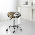 thumbnail image 7 of Xecao's French Food Print Stool Covers offer stylish, washable protection for PU round bar stools, perfect for home or commercial use., 7 of 7