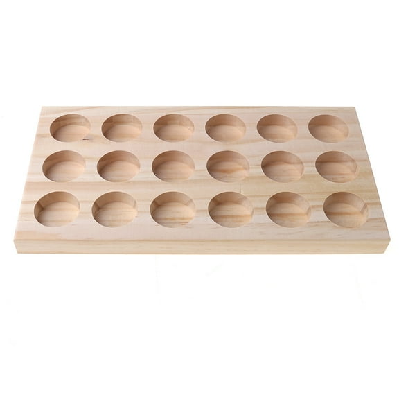 Wooden Essential Oils Storage Rack Holds up to 18 Aromatherapy Bottles Nail Polish Display Stand Demonstration Station