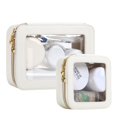 thumbnail image 1 of Set de bolsas de maquillaje JRQCSJY Leather Clear Travel Essentials, 1 of 7