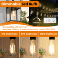 thumbnail image 5 of Strak Dimmable Vintage Edison LED Bulbs, 6.5W, Equivalent 60W, Bright Daylight White 5000K, ST64 Antique LED Filament Bulbs, E26 Medium Base, Clear Glass, Pack of 4, 5 of 8