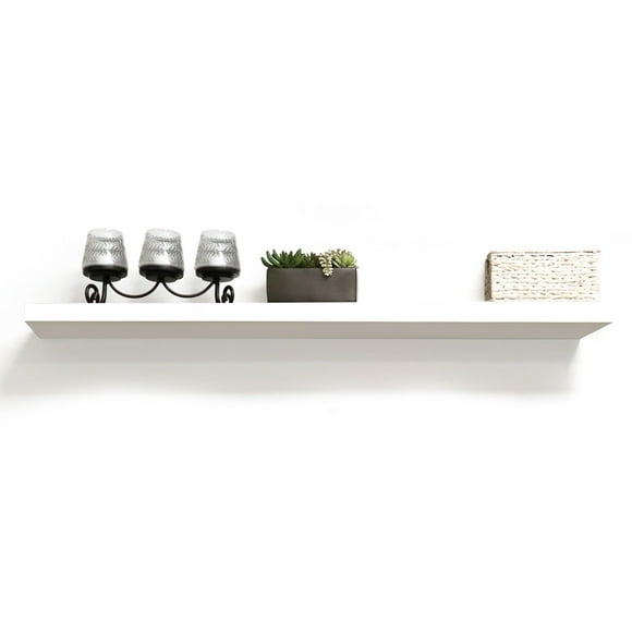 InPlace Durable Shelf with Invisible Brackets - Easy to Install & Remove Deep Floating Shelves for Wall - Infant MDF Wall Shelf f
