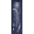 thumbnail image 2 of Babbitt, Gwendolyn 7x14 Black Ornate Wood Framed with Double Matting Museum Art Print Titled - Indigo Feathers II, 2 of 4