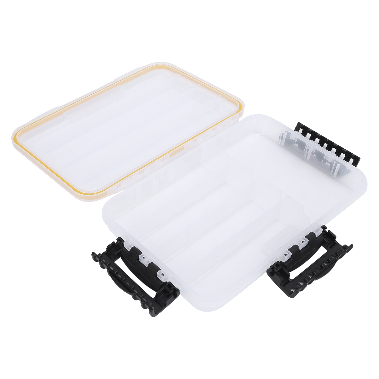 NFTIGB Double-Layer Luya Fishing Tackle Box Waterproof Baits Storage Organizer - Durable Trout Lures Tool Accessories Kit for Fresh & Saltwater (11 x 7.5 x 2 inches / 28 x 19 x 5 cm)