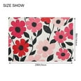 thumbnail image 4 of Yayeee Bath Rug for Bathroom Floor Non Slip Rectangle Fluffy Soft Absorbent Mat, 16"x24", Pink and Red Flowers, 4 of 7