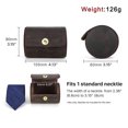 thumbnail image 4 of Hiram Travel Tie Case, Leather Neckties Storage Box, Coffee, 4 of 8