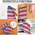 thumbnail image 4 of Brick USA America Flag Tea Towels 4 Pack Stars and Stripes Kitchen Dish Cloth with Hanging Loop, 18"x28" Lint-Free Absorbent Towel for Kitchen Drying Wiping and Cleaning, 4 of 7