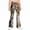 Brown, variant on Girls Uniform Pants Kids Stretchy Elastic Waist Camo Maple Leaf Print Flare Pant with Pockets for 5-15 Years