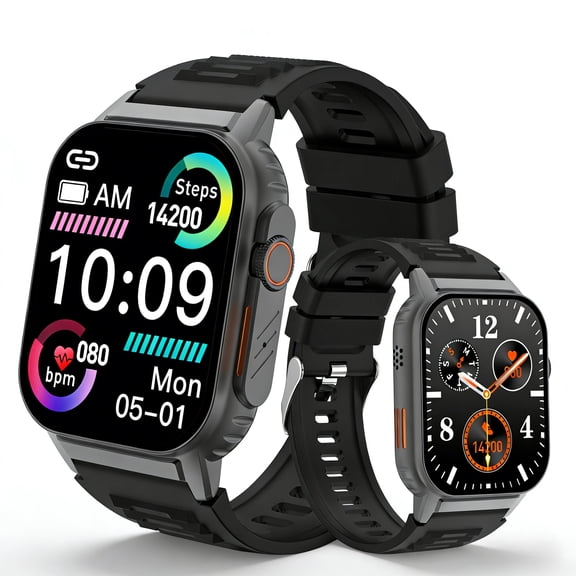 2026 New Fashion Smartwatch with 2.01-inch HD Full-Screen Display, Wireless 5.4, Social Sharing, Music Playback, Al Voice Command Support, Sms Alerts