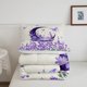 thumbnail image 5 of Juego de Cama Queen Size, Luna Morada Estampado Mariposa 3pzs para Niños, 5 of 6