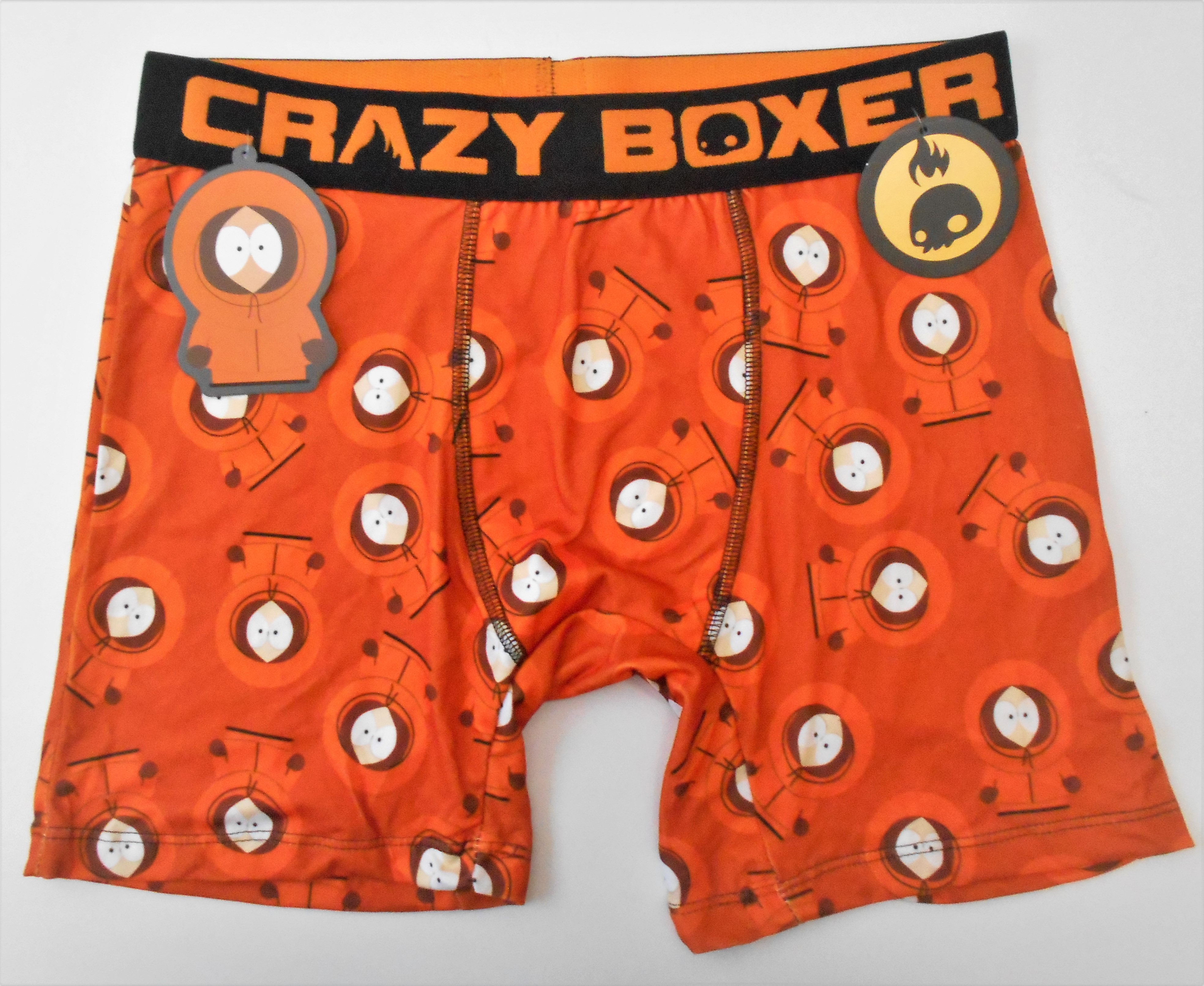 CRAZY BOXER MEN UNDERWEAR BOXER BRIEF SOUTH PARK LARGE ORANGE